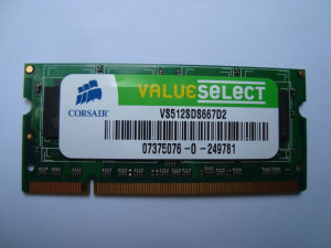 Памет за лаптоп DDR2 512MB PC2-5300 Corsair